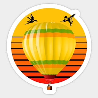 Hot Air Balloon Adventure Simple Beauty Sticker